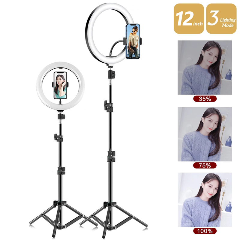 Photography Lighting Setup - LED Round Lamps Dimmable Ring Light