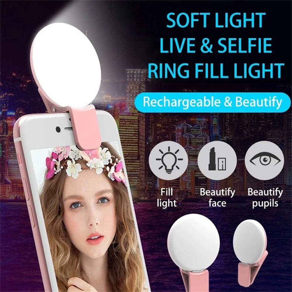 Quality Photography Lighting - Portable Ring Light Clip Portable Mobile
