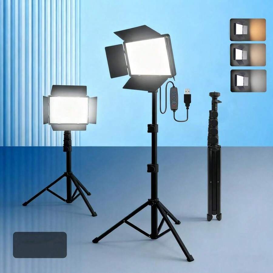 Photography Of Lighting - Adjustable Bi-Color LED Panel Light With