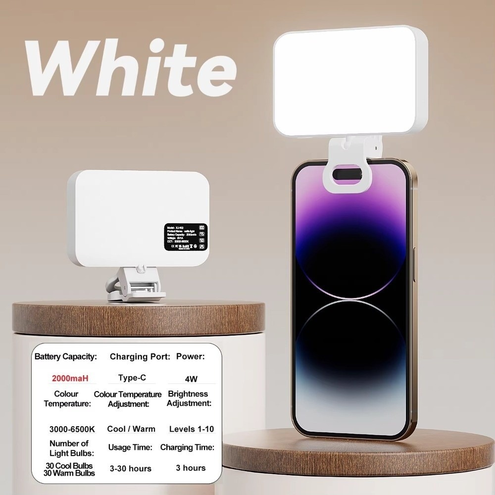 Quality Photography Lighting - 800/1000mAh LED Selfie Light USB Rechargeable