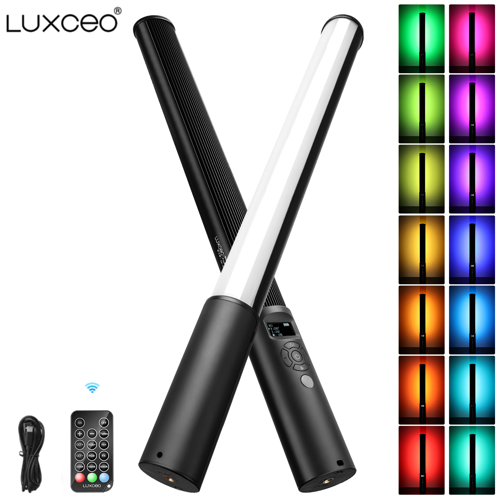 LUXCEO P400 Light Tube Handhel - Torjim Rgb Photography Video Lighting recension och pris