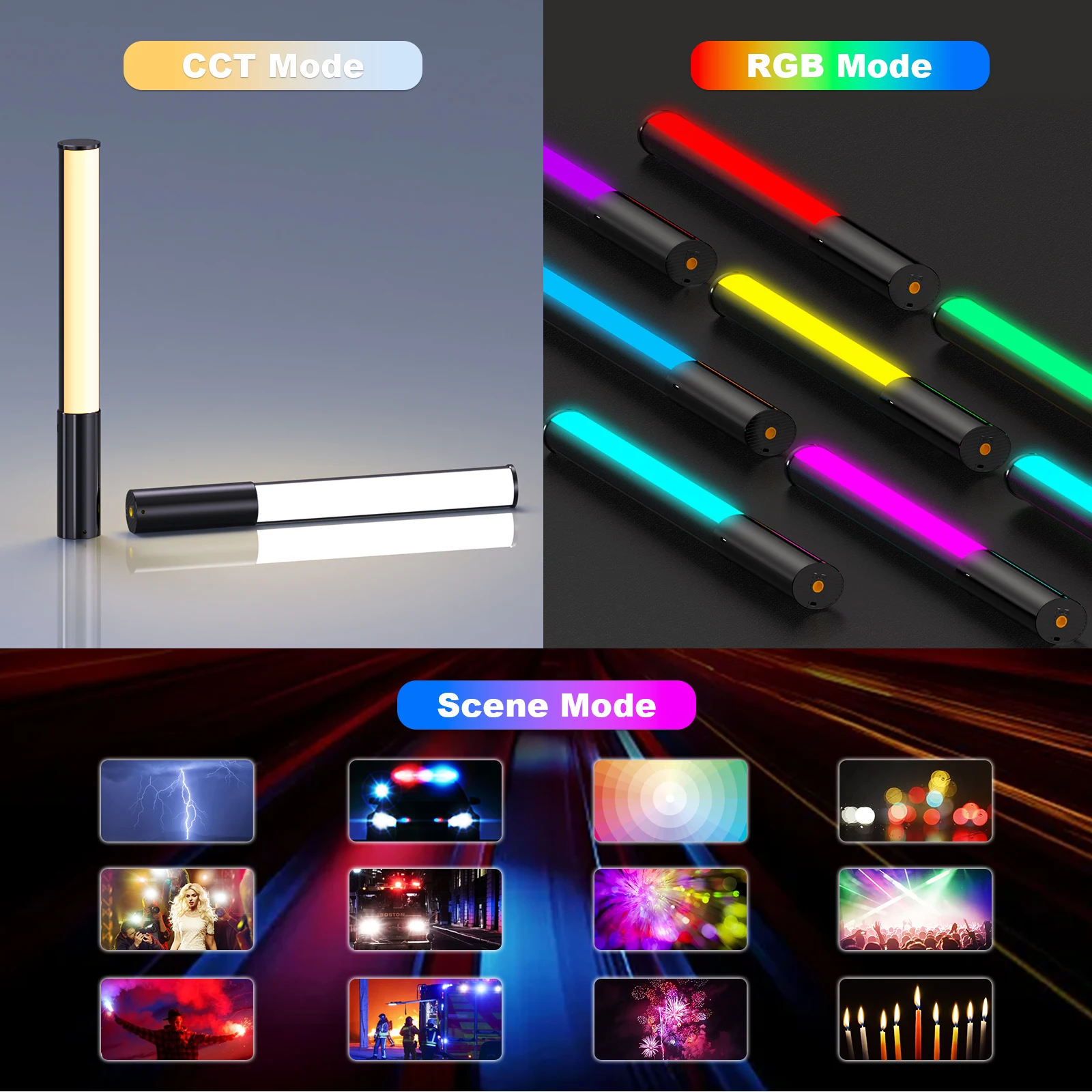 LUXCEO P400 Light Tube Handhel - Torjim Rgb Photography Video Lighting recension och pris