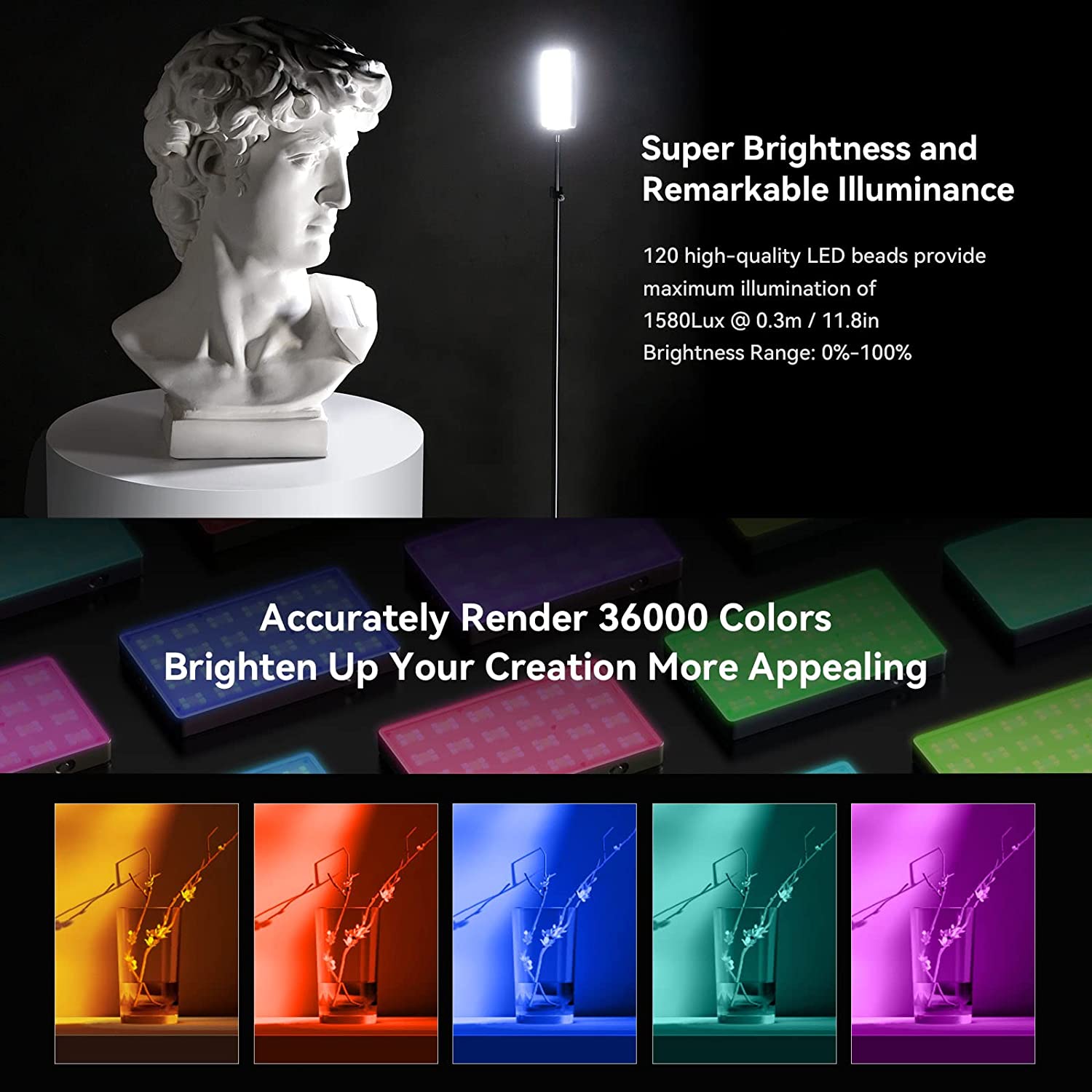 SmallRig RM120 RGB LED Video L - Torjim Rgb Photography Video Lighting recension och pris