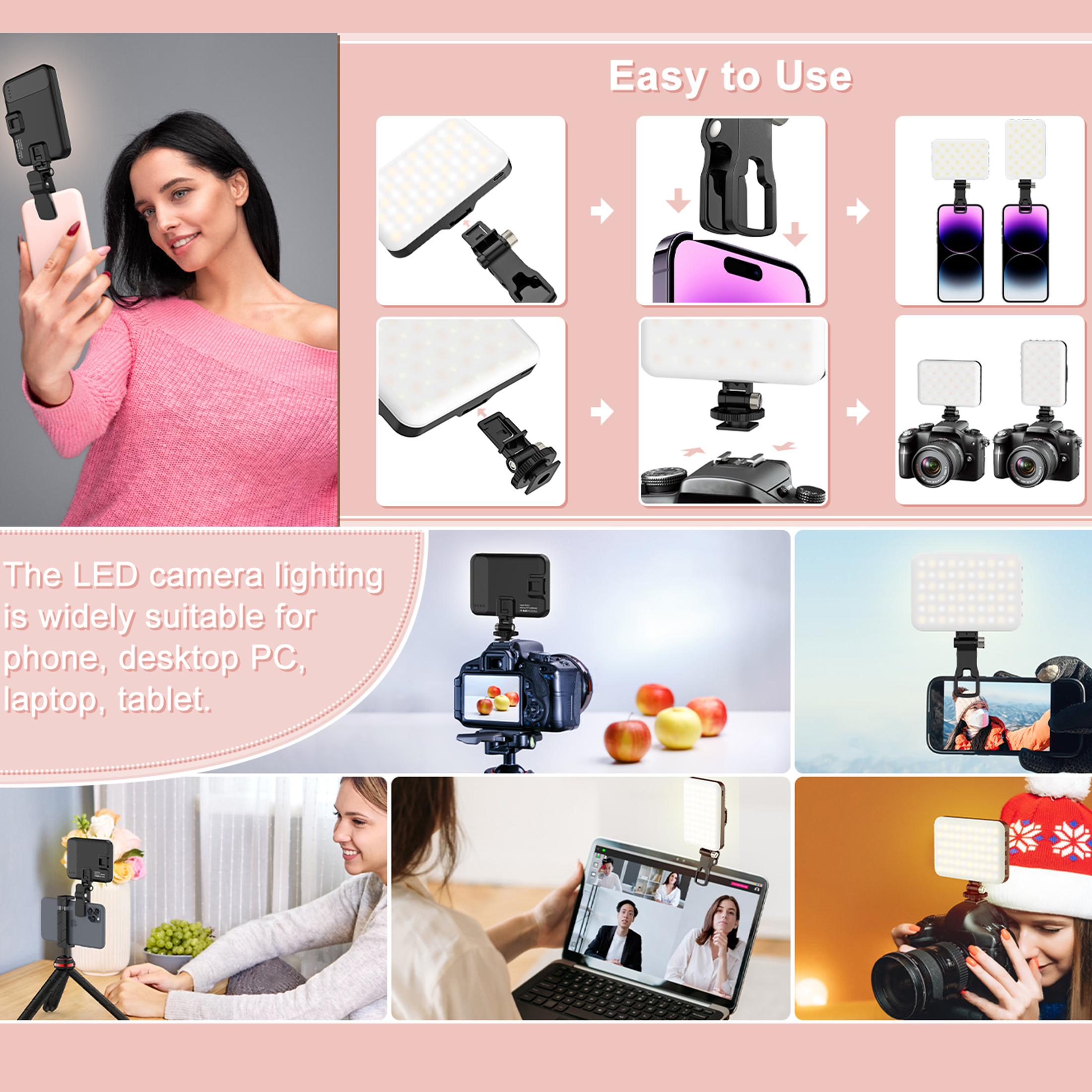 LED Selfie Light 60 High Power - Quality Photography Lighting recension och pris