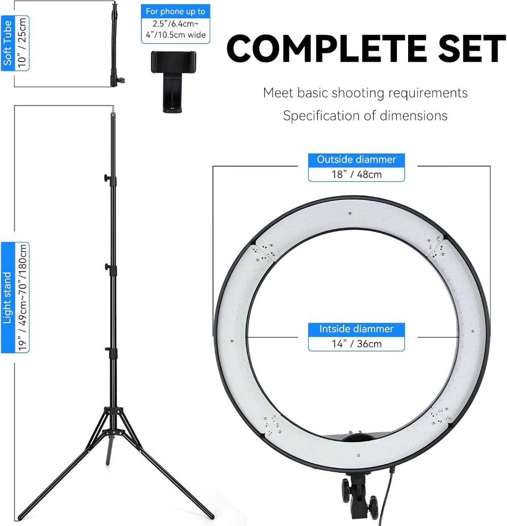 18-Inch 55W Ring Light with 24 - Photography Lighting Ring recension och pris
