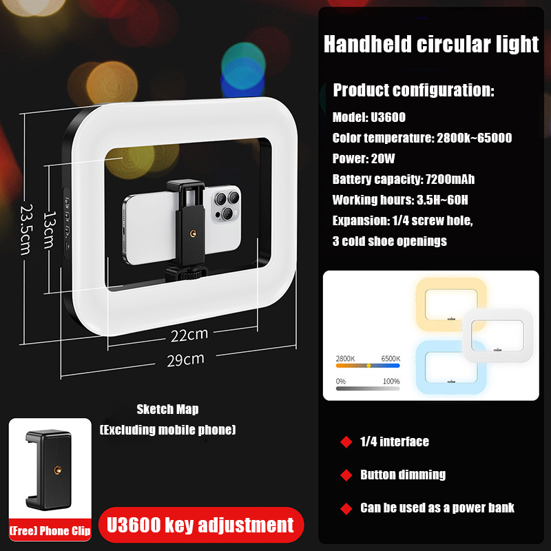 U3600 Handheld Ring Light: 95+ - Jewelry Photography Lighting Kit recension och pris