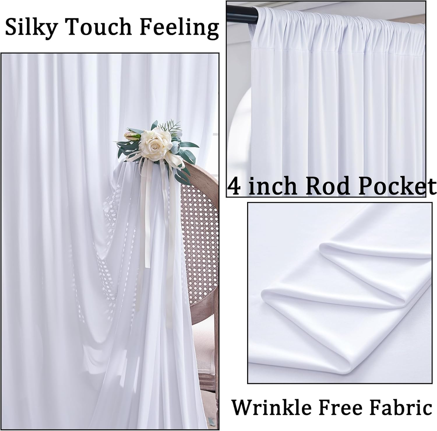 White Backdrop Curtains 10x10  - Photography Of Lighting recension och pris