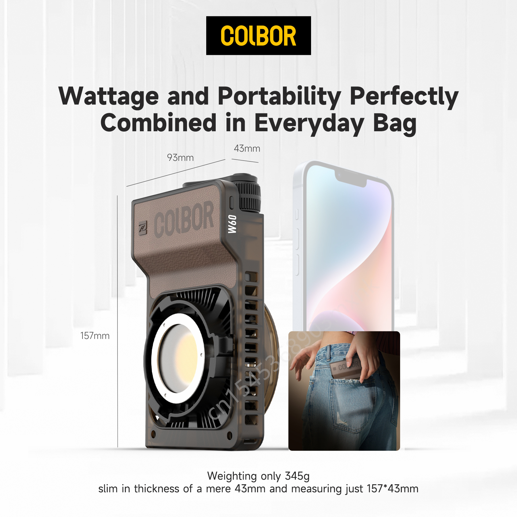 Colbor W60 W100R RGB LED Video - Torjim Rgb Photography Video Lighting recension och pris