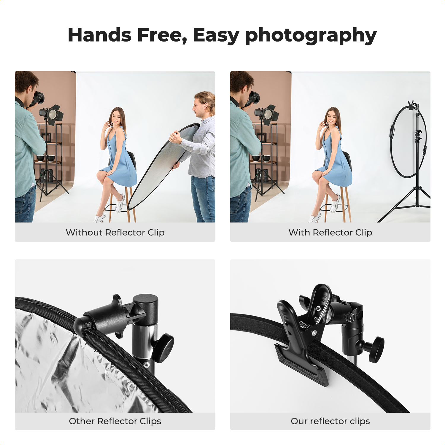 K&F CONCEPT Reflector Clip Hol - Reflector Arm Clamp recension och pris