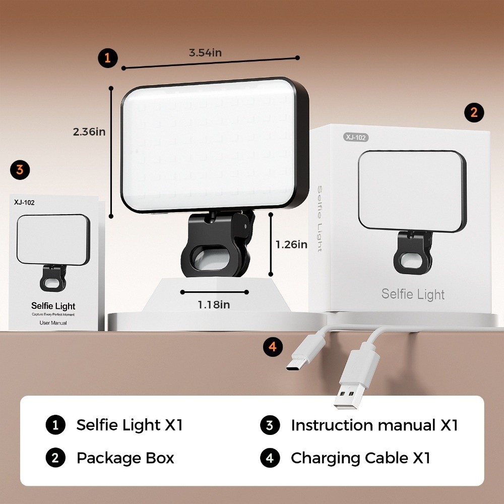 800/1000mAh LED Selfie Light U - Quality Photography Lighting recension och pris