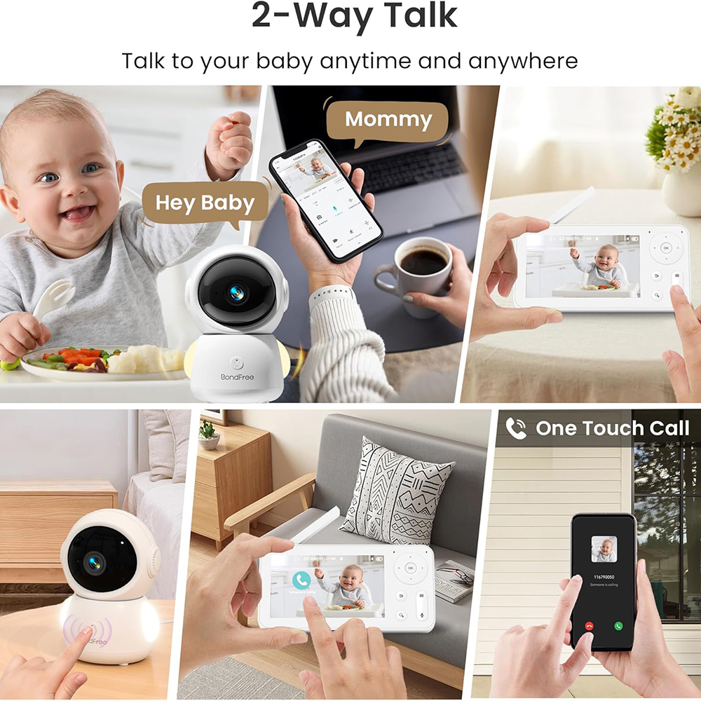 2K Baby Monitor with 2 Cameras - Torjim Rgb Photography Video Lighting recension och pris